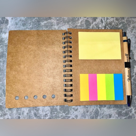 NEW! Inspirational Mini Notebook w Sticky Tabs & Random Inspirational Pen - Picture 2 of 3